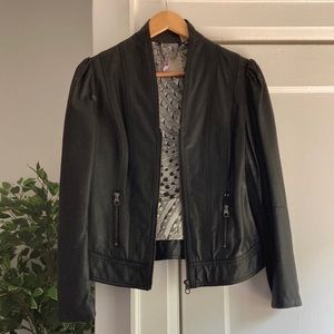 Ted Baker Genuine Leather Bomber Jacket